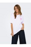ONLY ROLLING STONES LIFE S/S TOP JRS BRIGHT WHITE 15370160