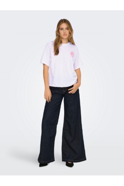 ONLY ROLLING STONES LIFE S/S TOP JRS BRIGHT WHITE 15370160