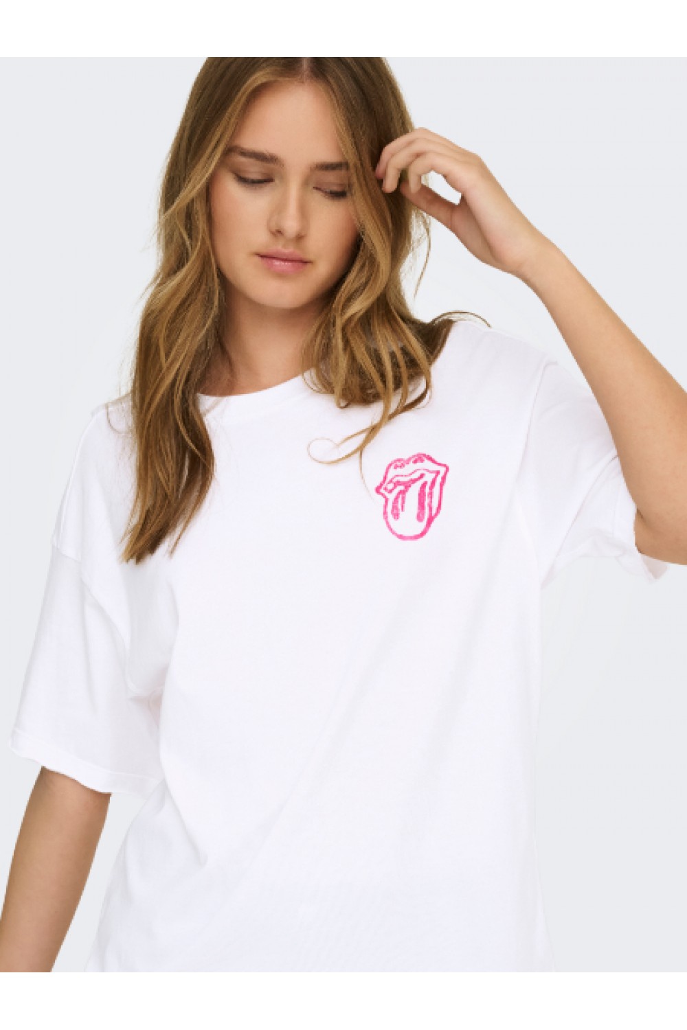 ONLY ROLLING STONES LIFE S/S TOP JRS BRIGHT WHITE 15370160