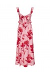 ONLY HYACI S/L FRILL LONG AOP DRESS WVN PINK LCING 15372511