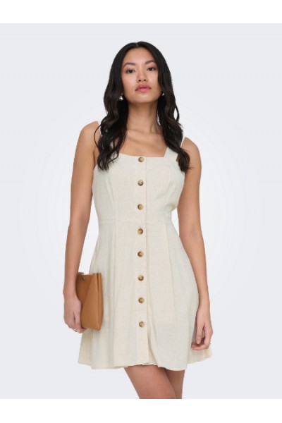 ONLY SIESTA LINEN BL SHORT STRAP DRESS PNT MOONBEAM 15370390