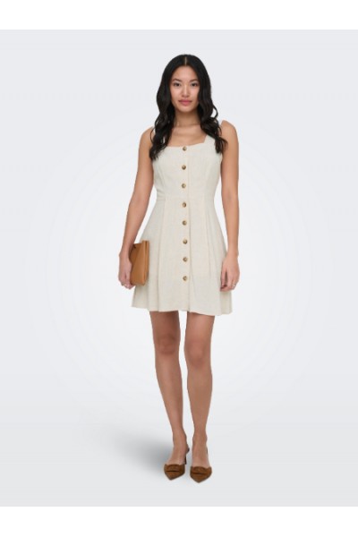 ONLY SIESTA LINEN BL SHORT STRAP DRESS PNT MOONBEAM 15370390