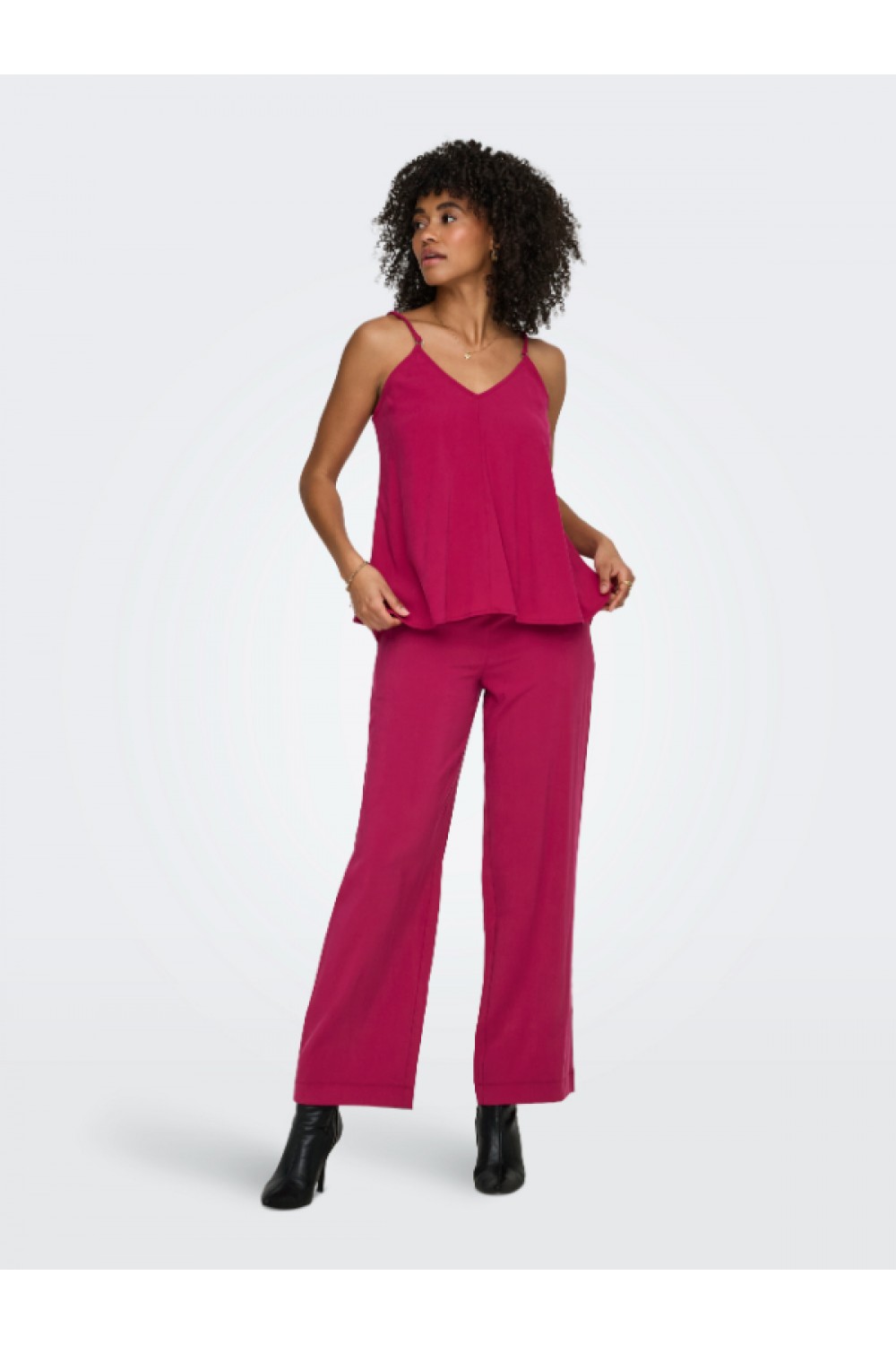 ONLY MADELI OAKLYN STRAP TOP WVN SANGRIA 15373599