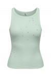 ONLY FILIZ S/L STONE TANK TOP BOX JRS GREEN LILY 15368917