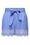 ONLY TULUM EMB LOOSE BELT SHORTS WVN BLUE BONNET 15368893