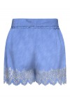 ONLY TULUM EMB LOOSE BELT SHORTS WVN BLUE BONNET 15368893