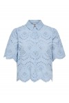 ONLY VALAIS S/S SHIRT WVN NOOS CASHMERE BLUE 15351106
