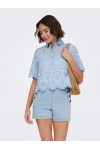 ONLY VALAIS S/S SHIRT WVN NOOS CASHMERE BLUE 15351106