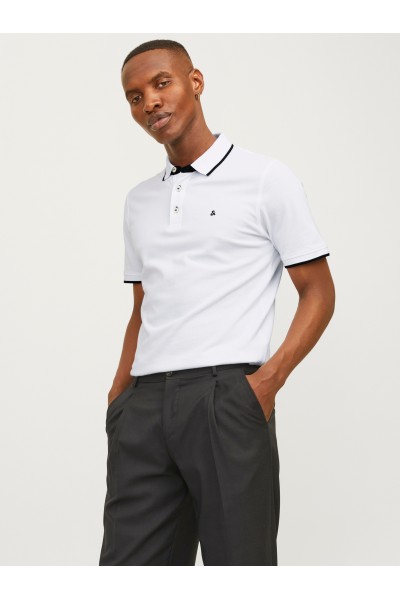 JACK & JONES PAULOS POLO SS NOOS WHITE 12136668
