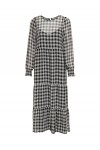 ONLY GERTRUDE MIDI DRESS PUMICE STONE CHECKS 15221174