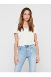 ONLY FREE LIFE V-NECK CHAIN TOP CLOUD DANCER 15218854