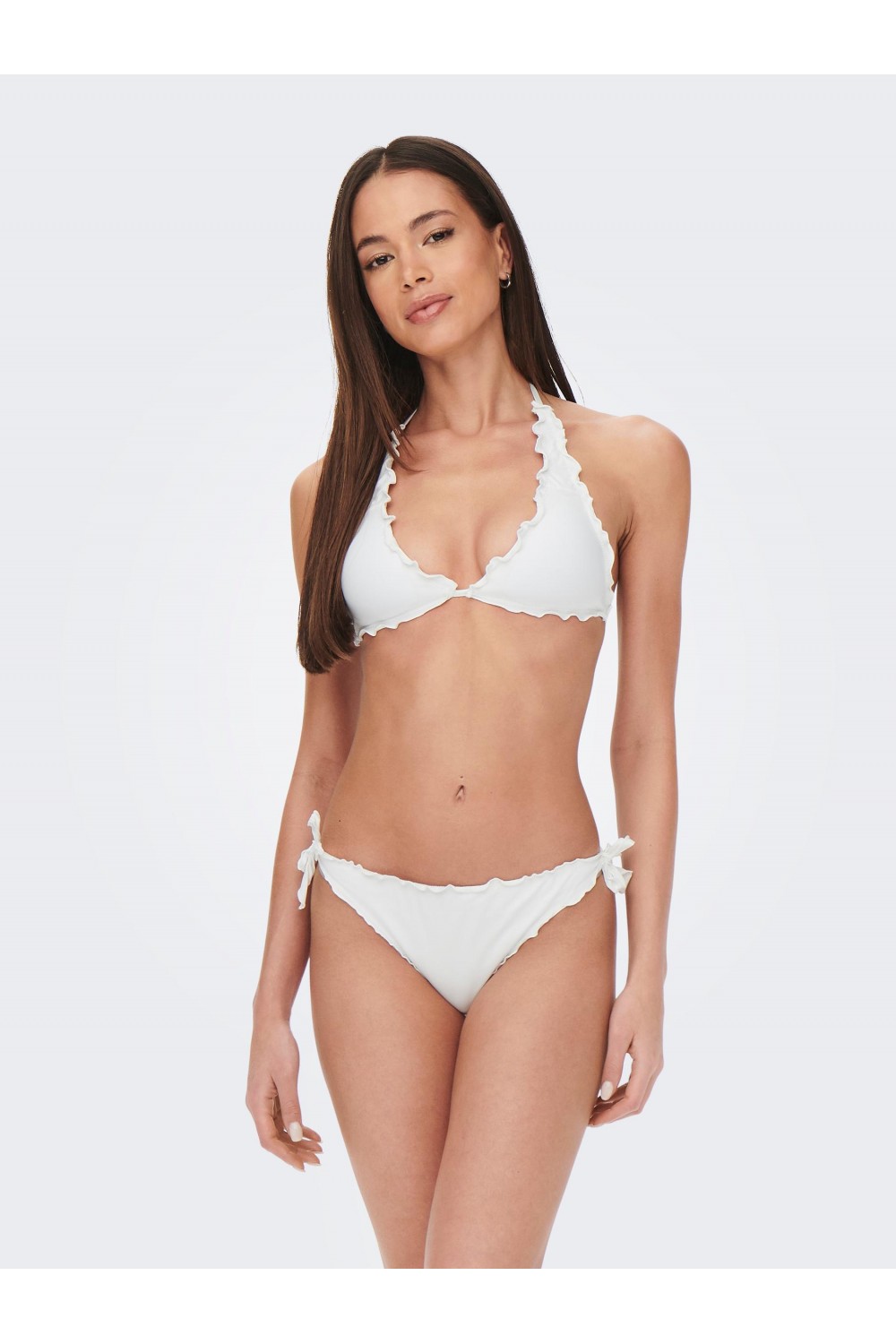 ONLY ANDREA RUFFLE TIE BIKINI SET CLOUD DANCER 15250846
