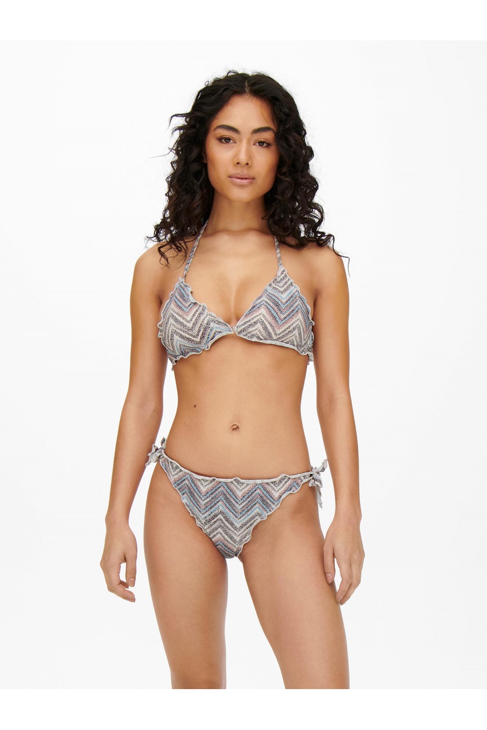 ONLY ANDREA RUFFLE TIE BIKINI SET MINK 15250846