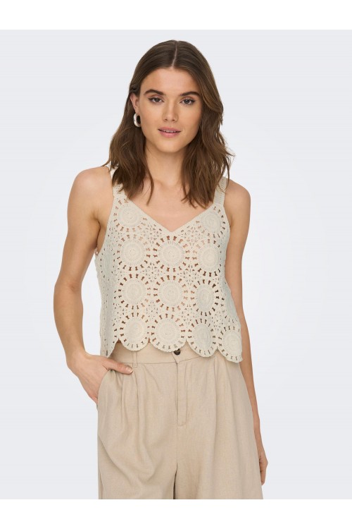 ONLY YVONNE S/L TOP JRS BIRCH 15289731