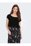 ONLY NOVA LIFE S/S TOP SOLID BLACK 15222173