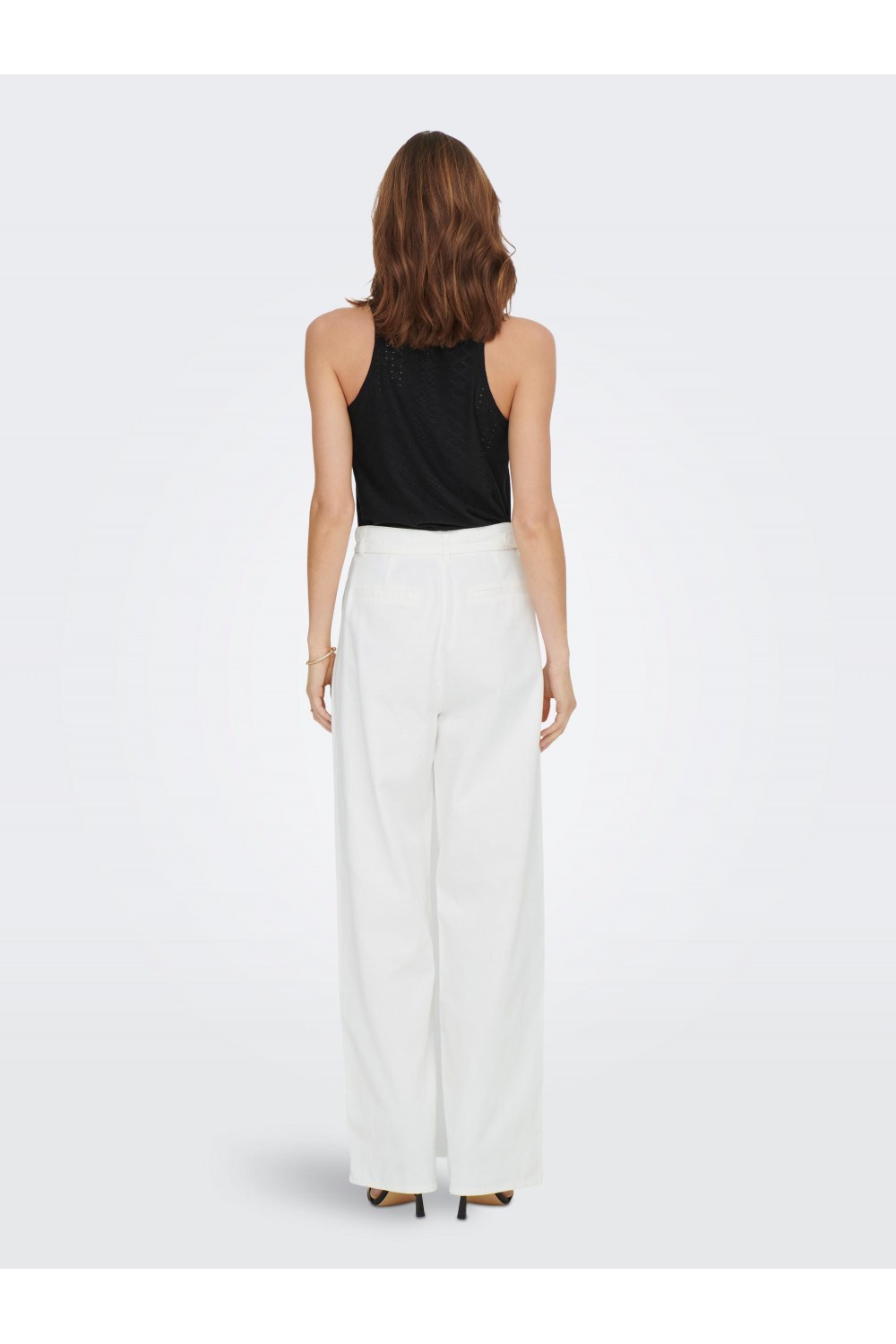 ONLY DEVORAH HW BELT WIDE PANT CLOUD DANCER 15283498