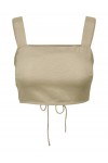 ONLY VIVA LIFE STRAP CROP TOP OXFORD TAN 15291269