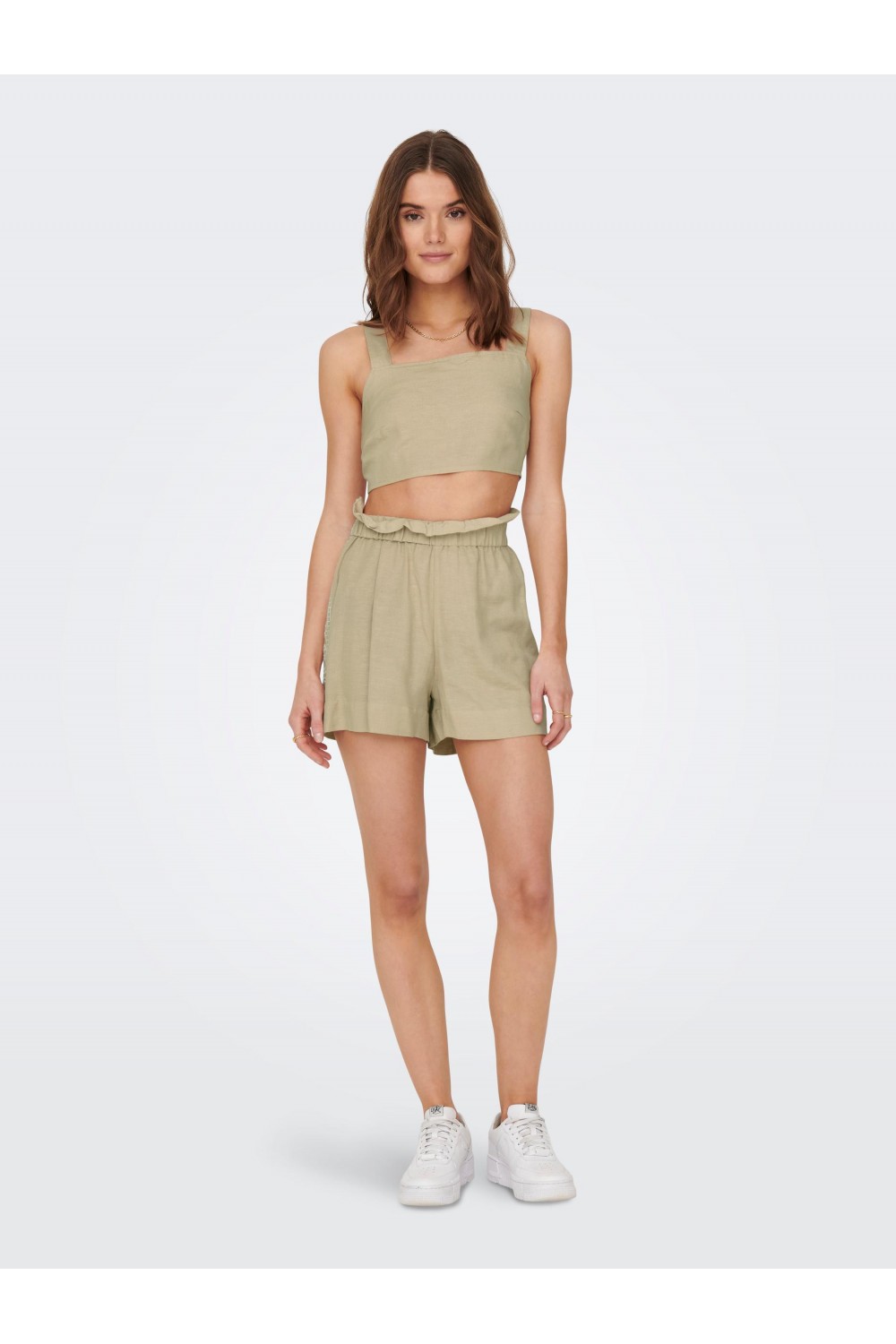 ONLY VIVA LIFE STRAP CROP TOP OXFORD TAN 15291269