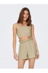 ONLY VIVA LIFE STRAP CROP TOP OXFORD TAN 15291269