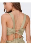ONLY VIVA LIFE STRAP CROP TOP OXFORD TAN 15291269