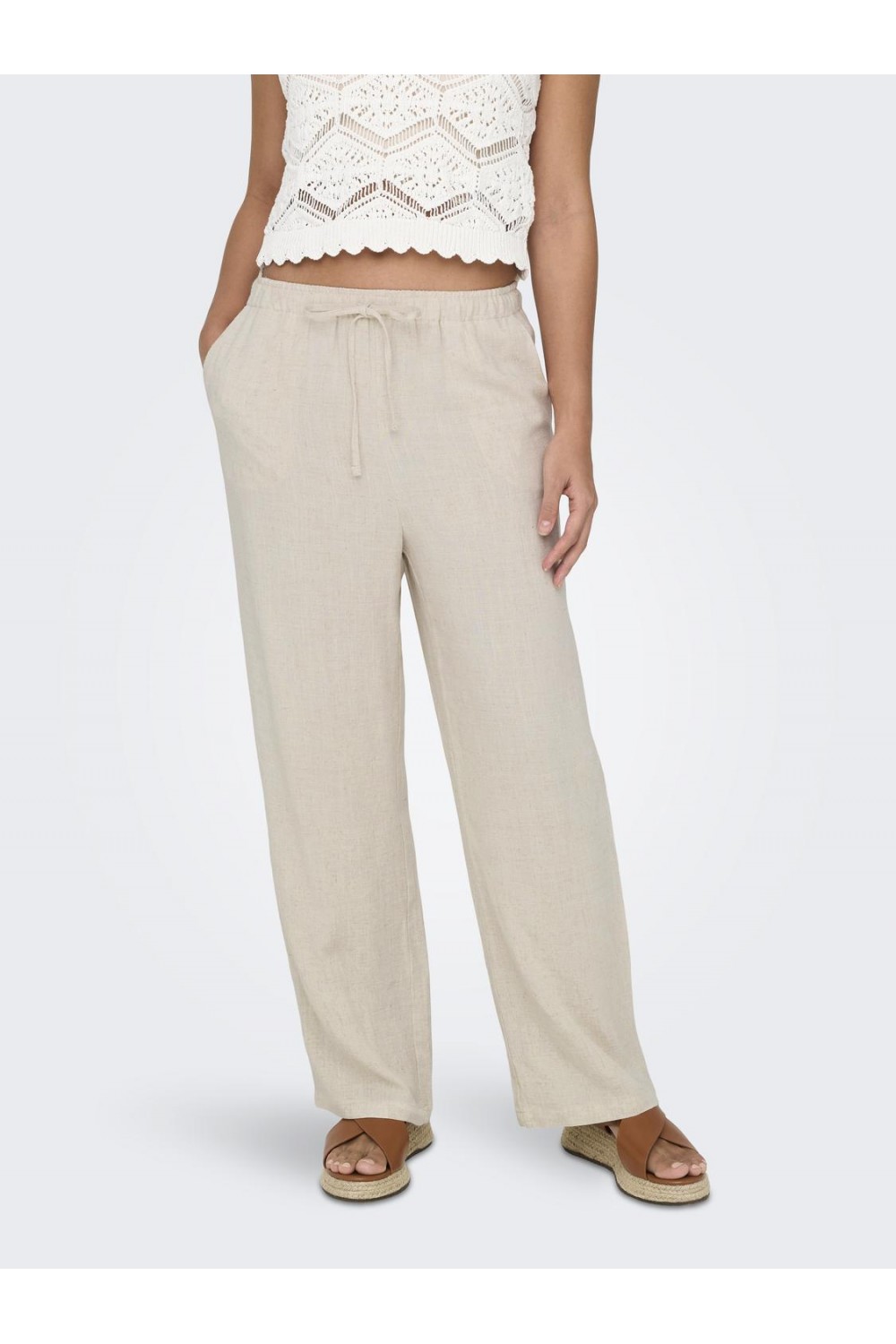  ONLY SIESTA PULL-UP LINEN PNT MOONBEAM 15322263