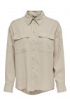 ONLY CARO LINEN SHIRT OXFORD TAN 15278795