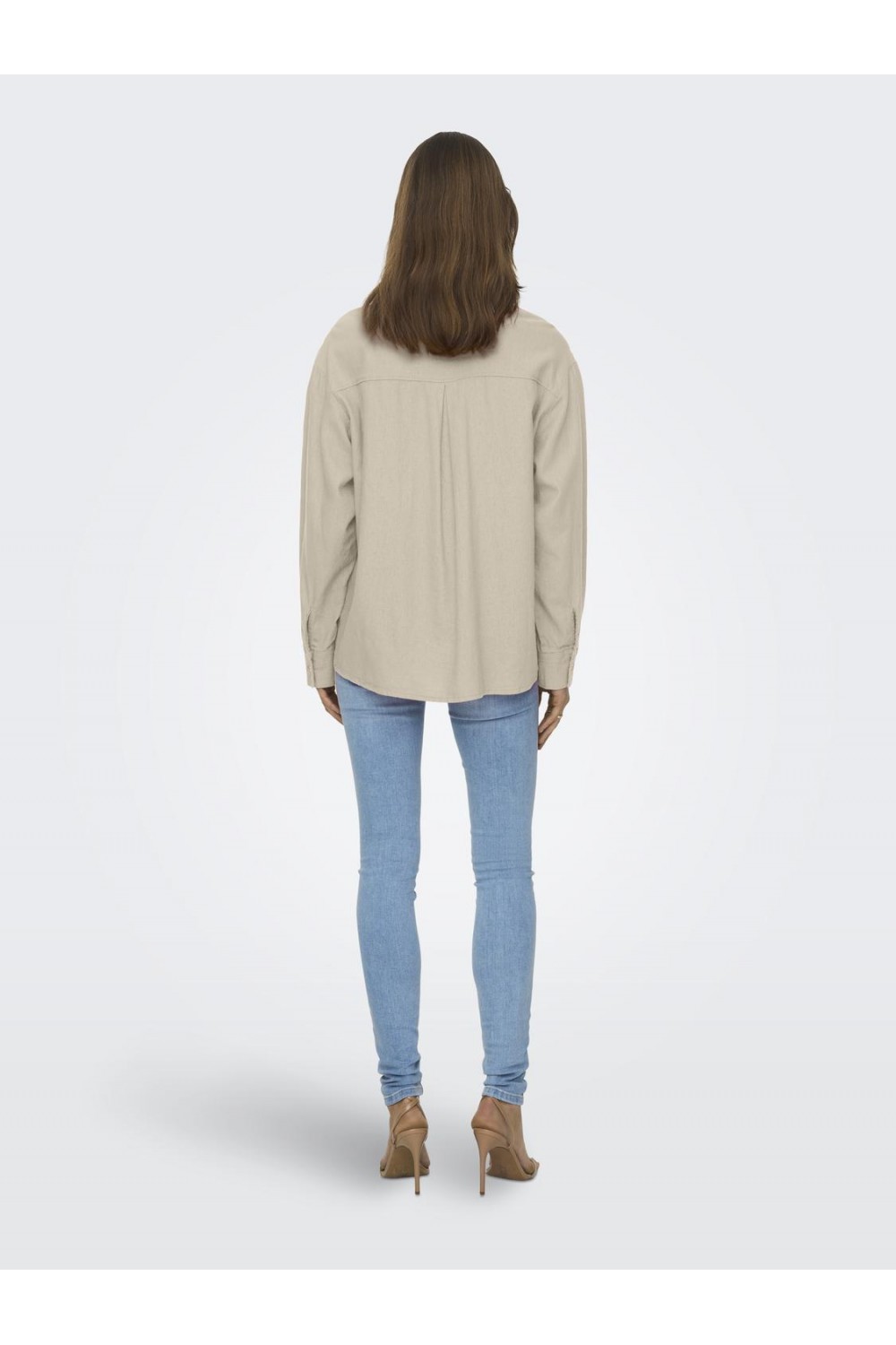 ONLY CARO LINEN SHIRT OXFORD TAN 15278795