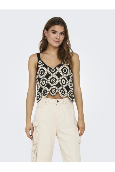 ONLY YVONNE S/L TOP JRS BLACK 15289731