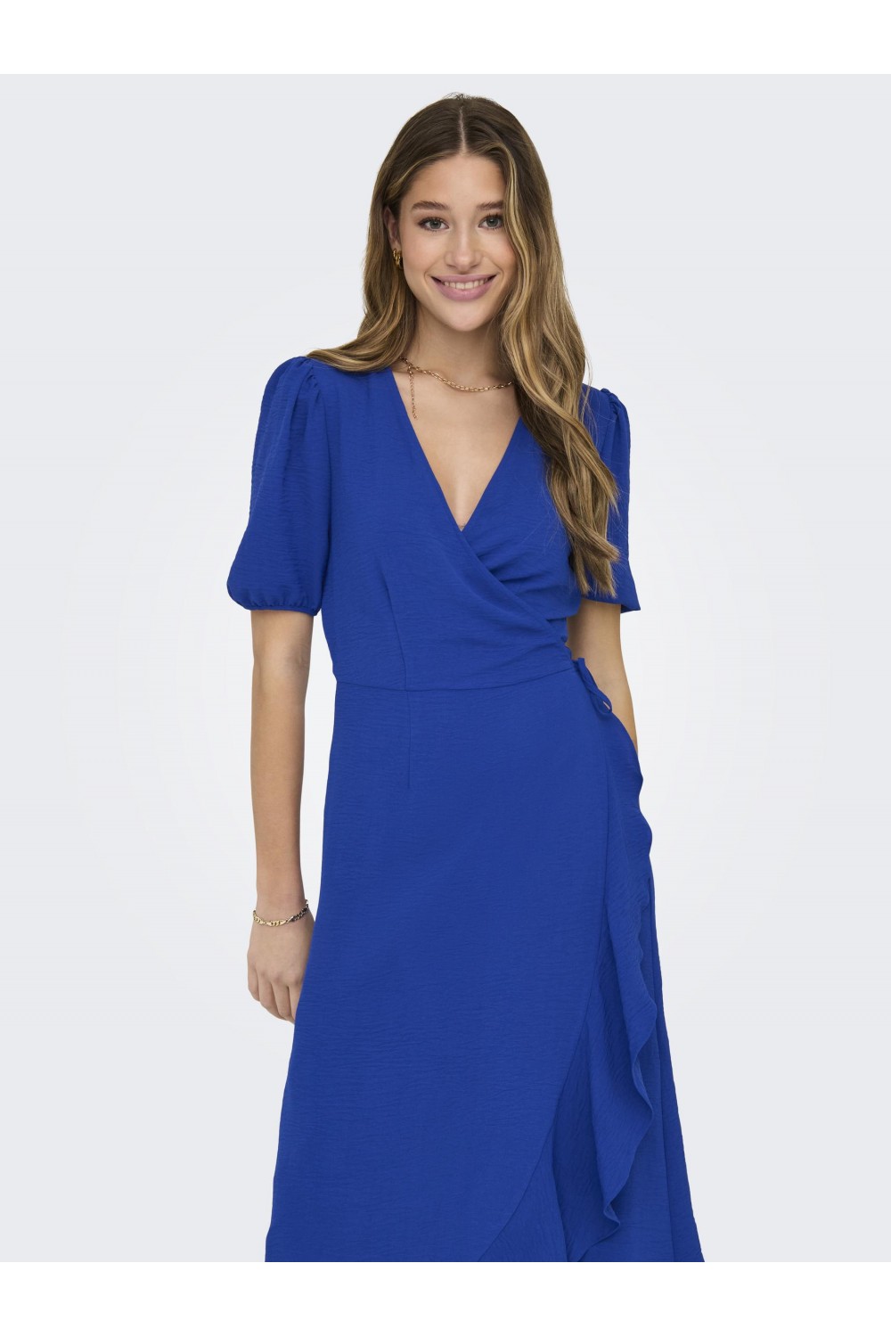 ONLY METTE WRAP MIDI DRESS SURF THE WEB 15259011