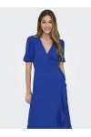ONLY METTE WRAP MIDI DRESS SURF THE WEB 15259011