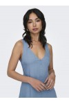 ONLY BRIGHTON CUTOUT LONG DRESS LIGHT BLUE DENIM 15318546