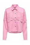 ONLY ELENA CROCHET JACKET BEGONIA PINK 15232378
