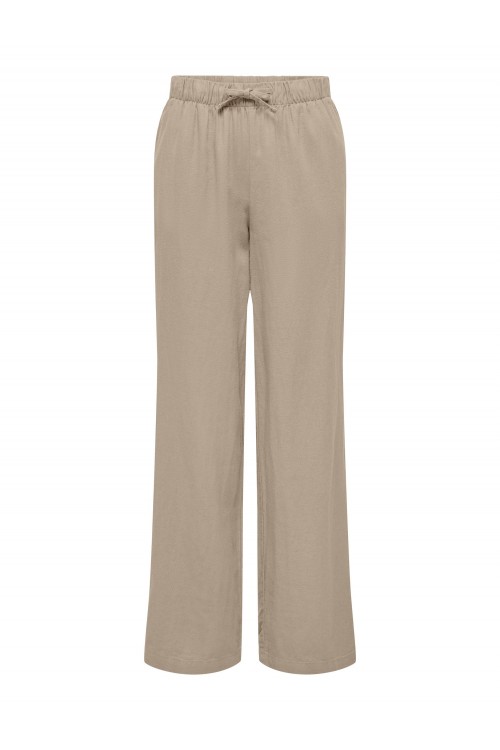 ONLY CARO LINEN PULL-UP PANT OXFORD TAN 15291807