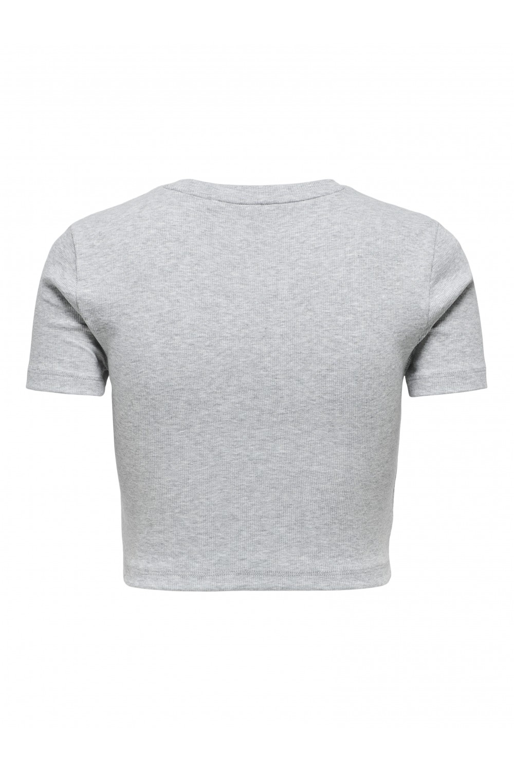 ONLY BETTY O-NECK SHORT TOP LIGHT GREY MELAGNE 15311891
