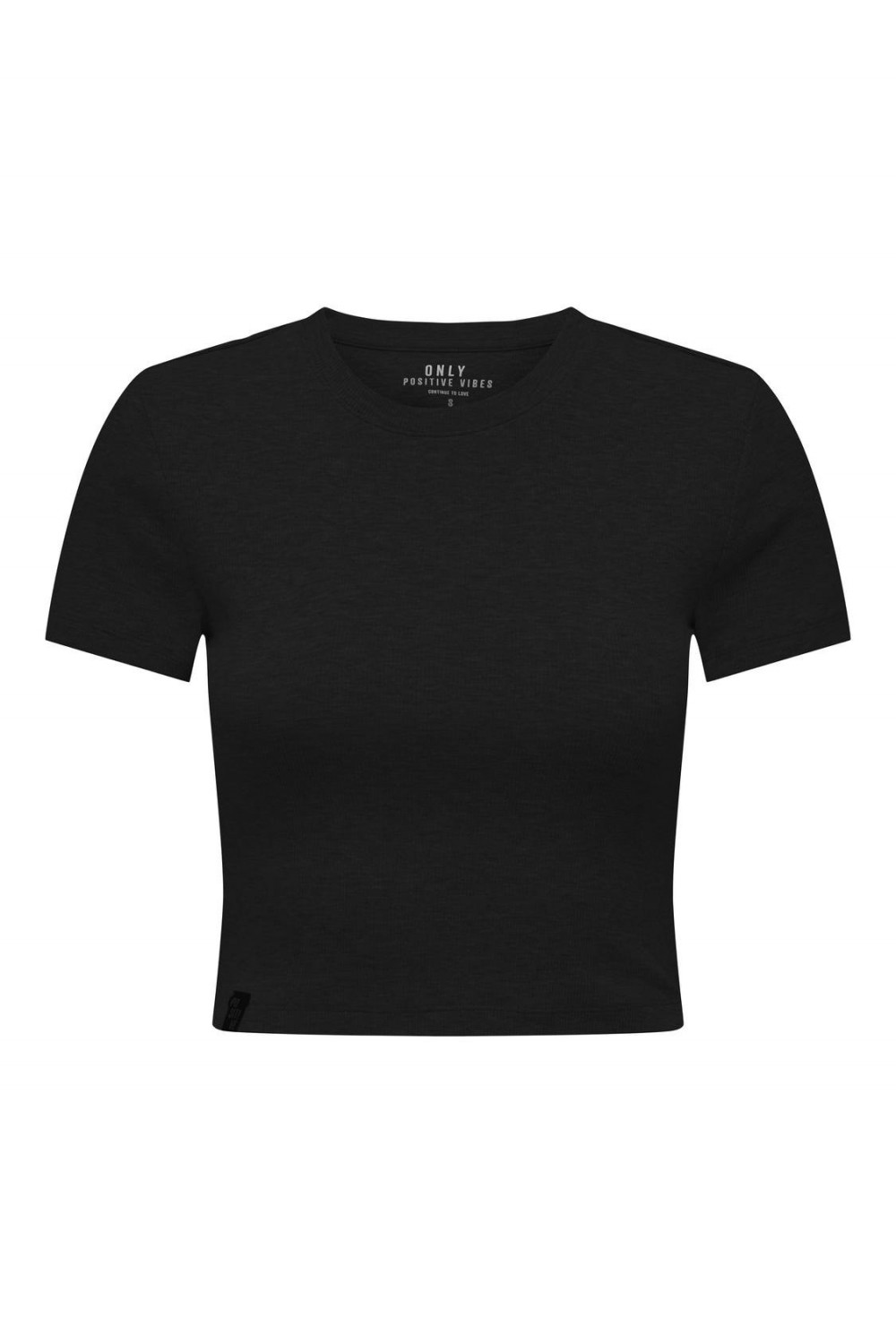 ONLY BETTY O-NECK SHORT TOP BLACK 15311891