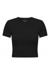 ONLY BETTY O-NECK SHORT TOP BLACK 15311891