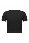 ONLY BETTY O-NECK SHORT TOP BLACK 15311891