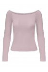 ONLY GLAMOUR L/S BOAT NECK TOP BOX VIOLET ICE 15339763
