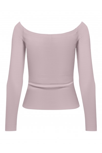 ONLY GLAMOUR L/S BOAT NECK TOP BOX VIOLET ICE 15339763