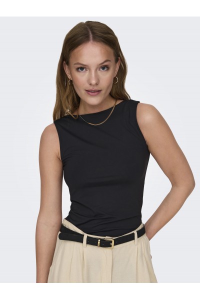 ONLY LEA S/L 2-WAYS FIT TOP JRS BLACK 15278090