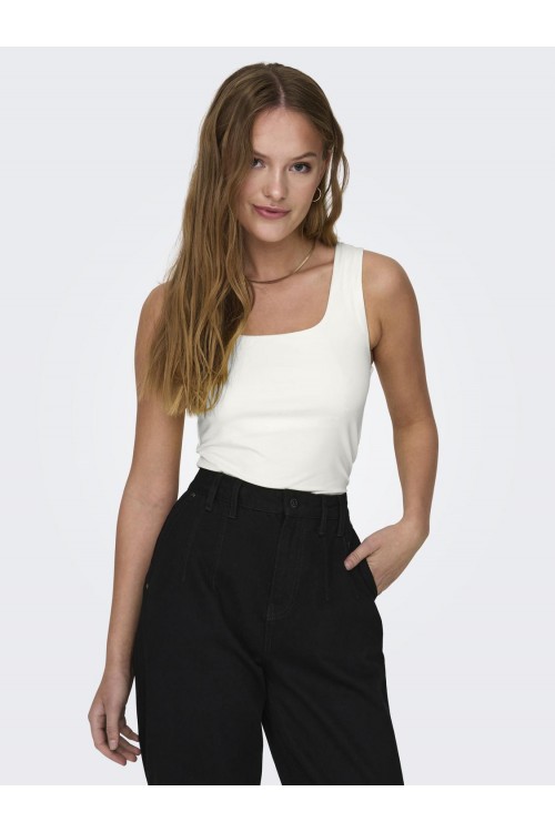 ONLY LEA S/L 2-WAYS FIT TOP JRS CLOUD DANCER 15278090