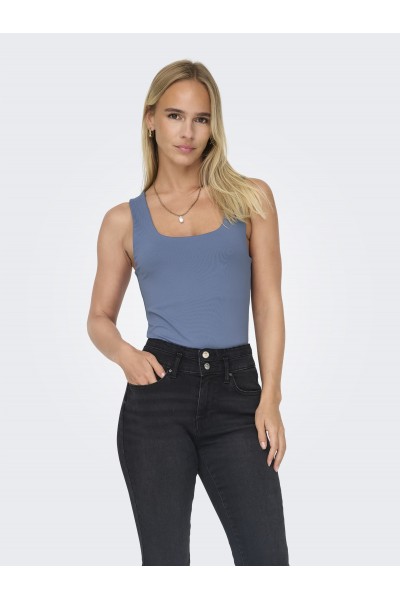 ONLY LEA S/L 2-WAYS FIT TOP JRS VINTAGE INDIGO 15278090