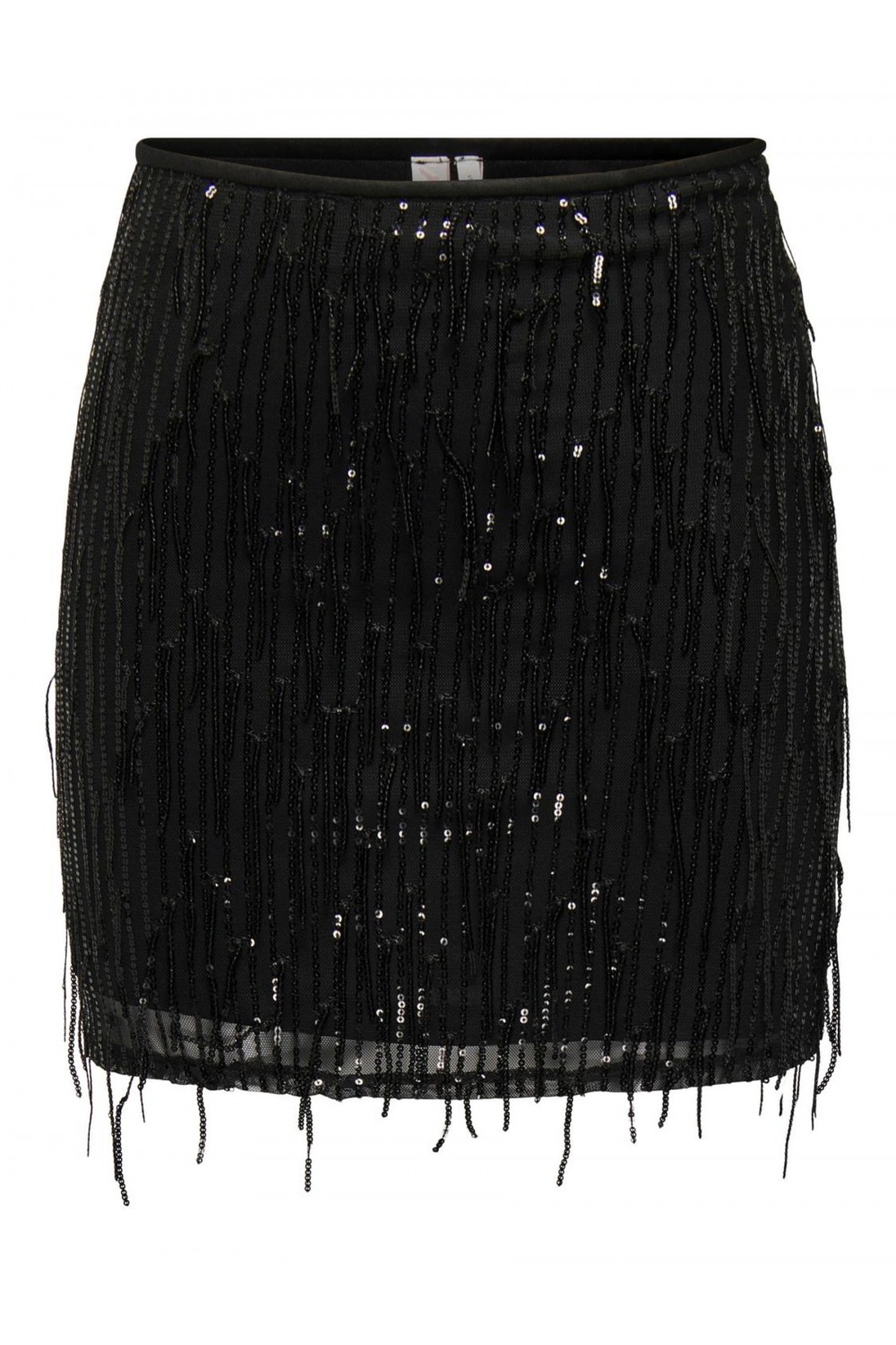 ONLY SPACY SHORT SEQUINS SKIRT BLACK 15305742