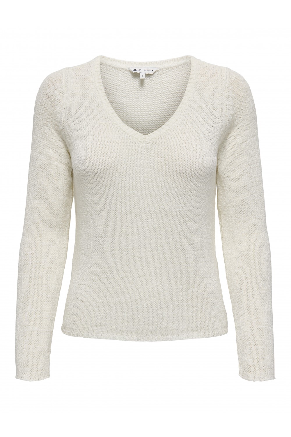 ONLY GEENA L/S V-NECK KNT CLOUD DANCER 15340862