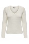 ONLY GEENA L/S V-NECK KNT CLOUD DANCER 15340862