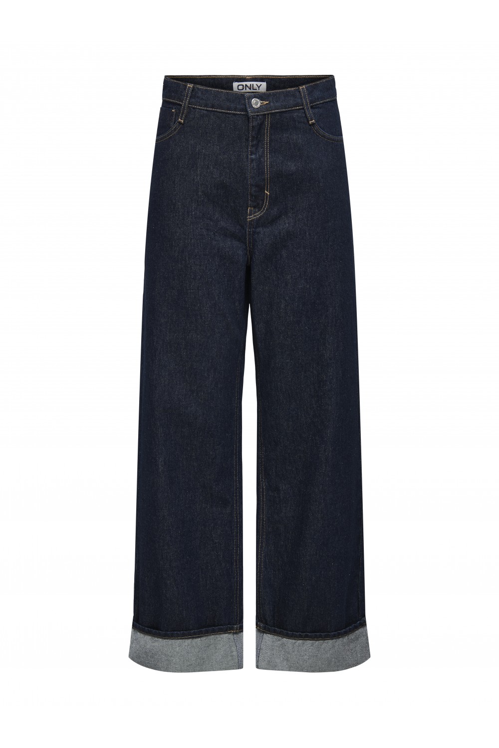 ONLY HOPE HW WIDE FOLD UP RINSE DNM CRO DARK BLUE DENIM 15347095