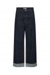 ONLY HOPE HW WIDE FOLD UP RINSE DNM CRO DARK BLUE DENIM 15347095
