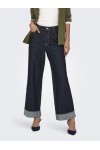 ONLY HOPE HW WIDE FOLD UP RINSE DNM CRO DARK BLUE DENIM 15347095