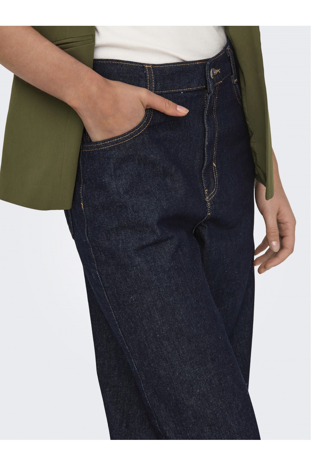 ONLY HOPE HW WIDE FOLD UP RINSE DNM CRO DARK BLUE DENIM 15347095