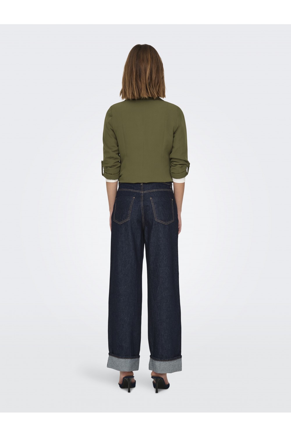 ONLY HOPE HW WIDE FOLD UP RINSE DNM CRO DARK BLUE DENIM 15347095